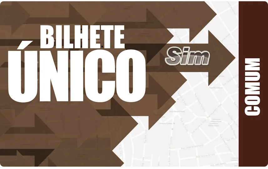 Cartão Bilhete Único Comum.