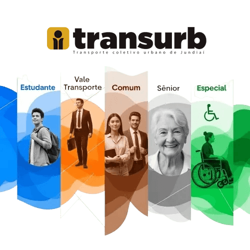 Interface do aplicativo Já Jundiaí mostrando as modalidades do Bilhete Único